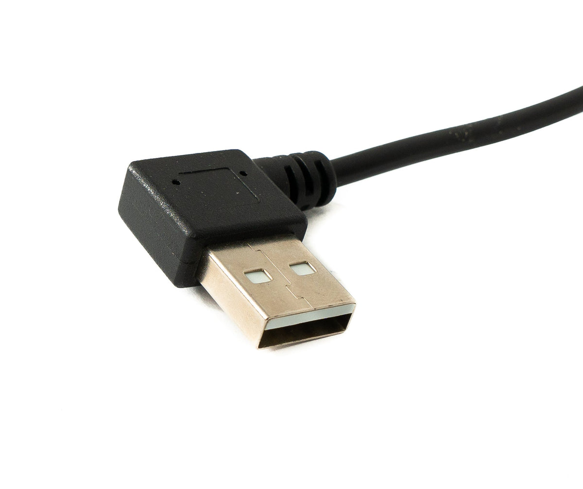 USB 2.0 Kabel 30 cm Typ A Stecker zu Buchse Schalter Winkel Right Angled | System-S
