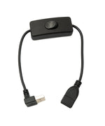USB 2.0 Kabel 30 cm Typ A Stecker zu Buchse Schalter Winkel Up Angled | System-S