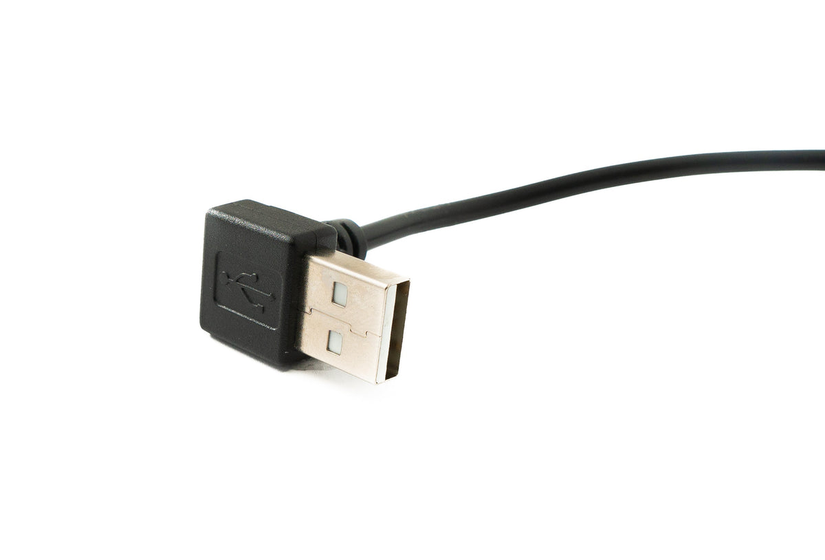 USB 2.0 Kabel 30 cm Typ A Stecker zu Buchse Schalter Winkel Up Angled | System-S