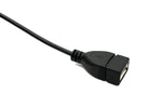 USB 2.0 Kabel 30 cm Typ A Stecker zu 2x Buchse Schalter in Schwarz | System-S