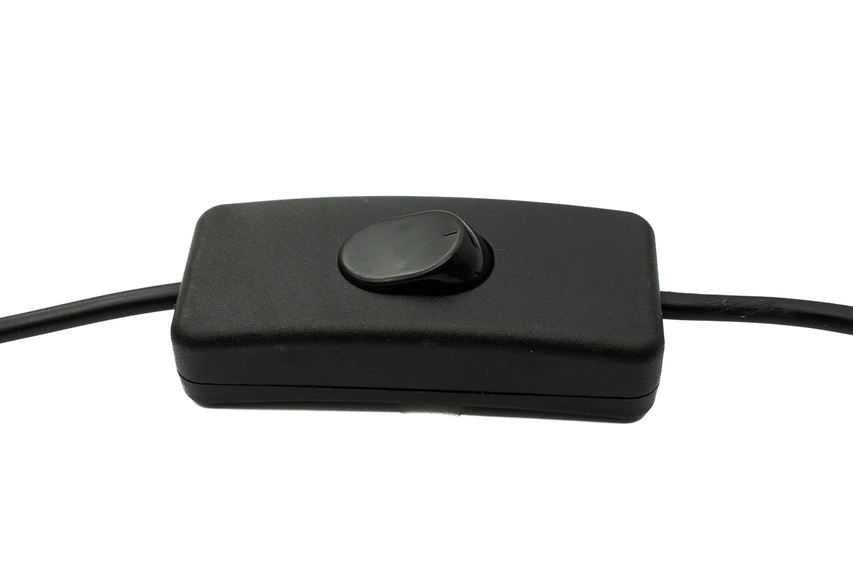 USB 2.0 Kabel 30 cm Typ A Stecker zu 2x Buchse Schalter in Schwarz | System-S
