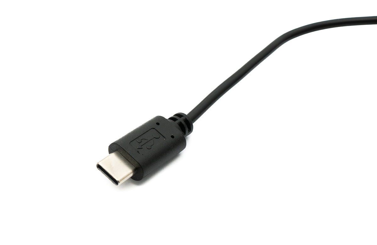 USB 3.1 Kabel 120 cm Typ C Stecker zu 2.0 A Stecker Schalter in Schwarz | System-S