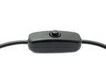 USB 2.0 Kabel 30 cm Micro B Stecker zu Buchse Schalter in Schwarz | System-S