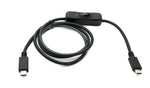 USB 3.1 Gen 2 Kabel 100 cm Typ C Stecker zu Stecker 100 W Schalter PD E Marker Chip | System-S