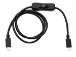 USB 3.1 Gen 2 Kabel 100 cm Typ C Stecker zu Stecker 100 W Schalter PD E Marker Chip | System-S