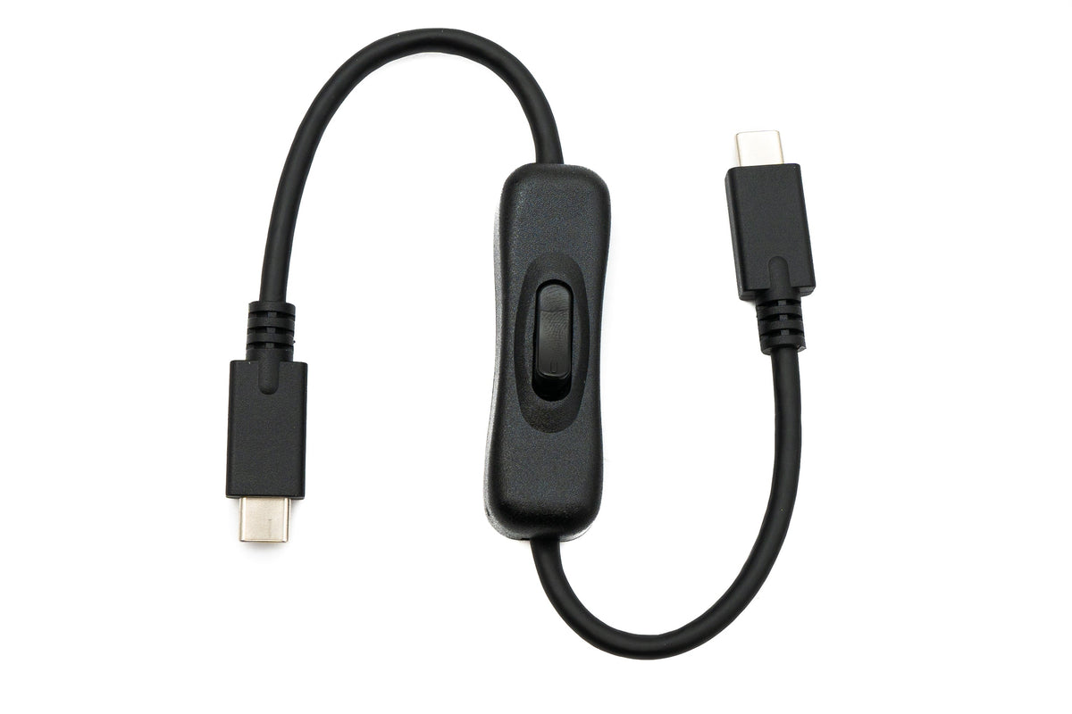 USB 3.1 Gen 2 Kabel 30 cm Typ C Stecker zu Stecker 100 W Schalter PD E Marker Chip Adapter | System-S