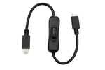 USB 3.1 Gen 2 Kabel 30 cm Typ C Stecker zu Stecker 100 W Schalter PD E Marker Chip Adapter | System-S