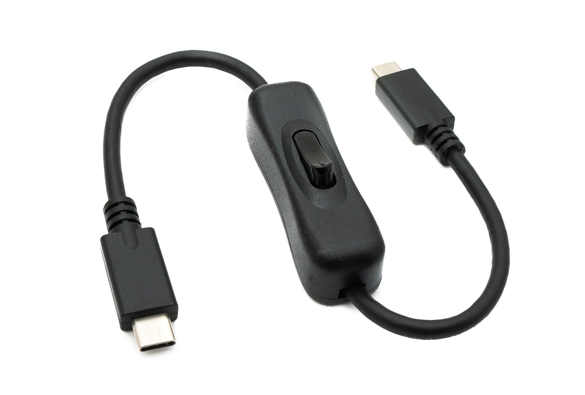 USB 3.1 Gen 2 Kabel 30 cm Typ C Stecker zu Stecker 100 W Schalter PD E Marker Chip Adapter | System-S
