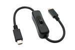 USB 3.1 Gen 2 Kabel 30 cm Typ C Stecker zu Stecker 100 W Schalter PD E Marker Chip Adapter | System-S