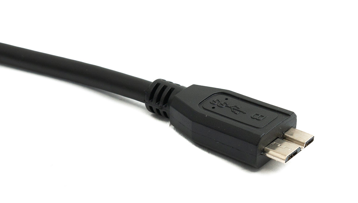USB 3.0 Y Kabel 60 cm Typ A Stecker zu Micro B Stecker & 2.0 A Stecker in Schwarz | System-S