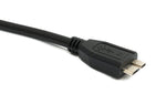USB 3.0 Y Kabel 60 cm Typ A Stecker zu Micro B Stecker & 2.0 A Stecker in Schwarz | System-S