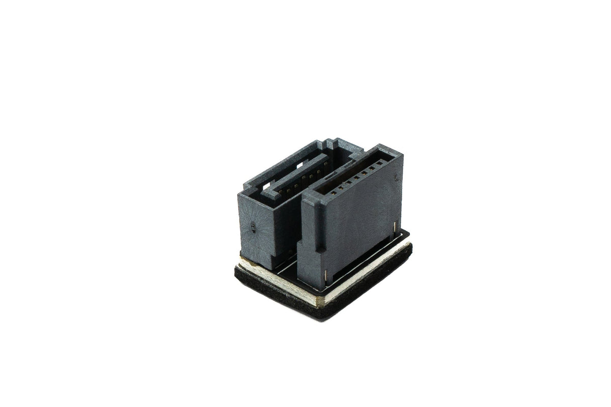 SATA Adapter 7Pin Buchse zu Stecker Kabel 180° U Turn Winkel für Mainboard SSD HDD | System-S