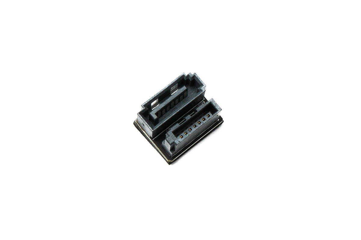 SATA Adapter 7Pin Buchse zu Stecker Kabel 180° U Turn Winkel für Mainboard SSD HDD | System-S