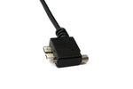 USB 3.0 Kabel 100 cm Micro B Stecker zu 3.1 Typ C Stecker Winkel Left Angled Panel Mount Schraube | System-S