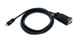 VGA Kabel 180 cm Stecker zu USB 3.1 Typ C Stecker Panel Mount Schraube DSub 15pin | System-S