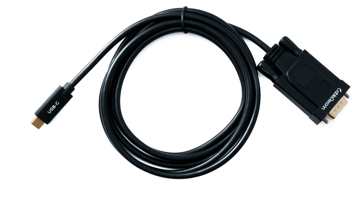 VGA Kabel 180 cm Stecker zu USB 3.1 Typ C Stecker Panel Mount Schraube DSub 15pin | System-S