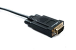 VGA Kabel 180 cm Stecker zu USB 3.1 Typ C Stecker Panel Mount Schraube DSub 15pin | System-S