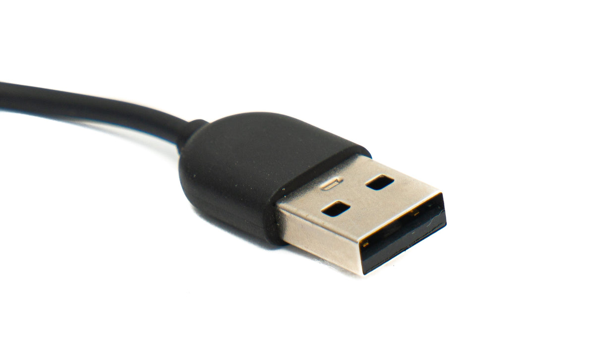 USB 2.0 Kabel 100 cm Ladestation für Samsung Galaxy Fit3 Smartwatch in Schwarz | System-S