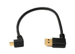 USB 3.1 Kabel 20 cm Typ C Stecker zu 3.0 A Stecker aufwärts abwärts rechts gewinkelt 5 Gbit/s 100W | System-S