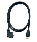 USB 3.1 Gen 2 Kabel 100 cm Typ C Stecker zu Stecker Double Screw Winkel Left Right 10 Gbit/s | System-S