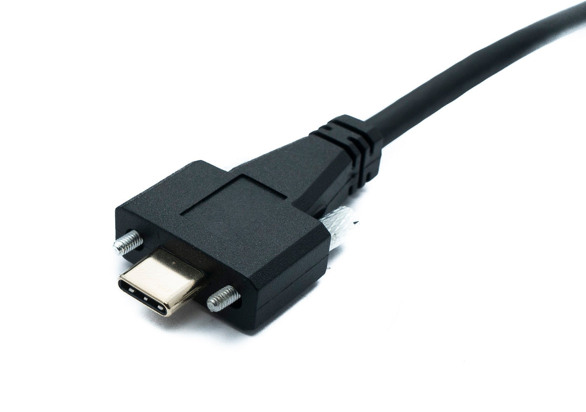 USB 3.1 Gen 2 Kabel 200 cm Typ C Stecker zu Stecker Single Double Screw 10 Gbit/s 100W | System-S