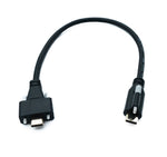 USB 3.1 Gen 2 Kabel 30 cm Typ C Stecker zu Stecker Single Double Screw 10 Gbit/s 100W | System-S