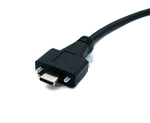 USB 3.1 Gen 2 Kabel 30 cm Typ C Stecker zu Stecker Single Double Screw 10 Gbit/s 100W | System-S