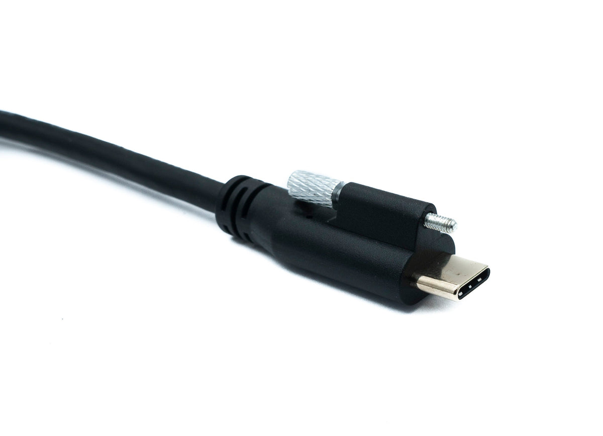 USB 3.1 Gen 2 Kabel 30 cm Typ C Stecker zu Stecker Single Double Screw 10 Gbit/s 100W | System-S