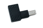 USB 2.0 Adapter Typ B Stecker zu Buchse aufwärts gewinkelt Winkel Kabel in Schwarz | System-S