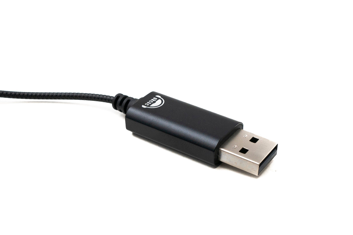 Stereo In Ear Noise Cancelling Kopfhörer 2 m USB 2.0 Lautstärkeregler Mikrofon Tasche Schwarz | System-S