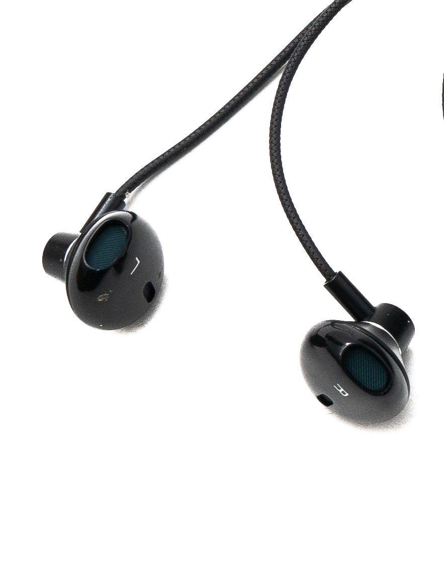 Stereo In Ear Noise Cancelling Kopfhörer 2 m USB 2.0 Lautstärkeregler Mikrofon Tasche Schwarz | System-S