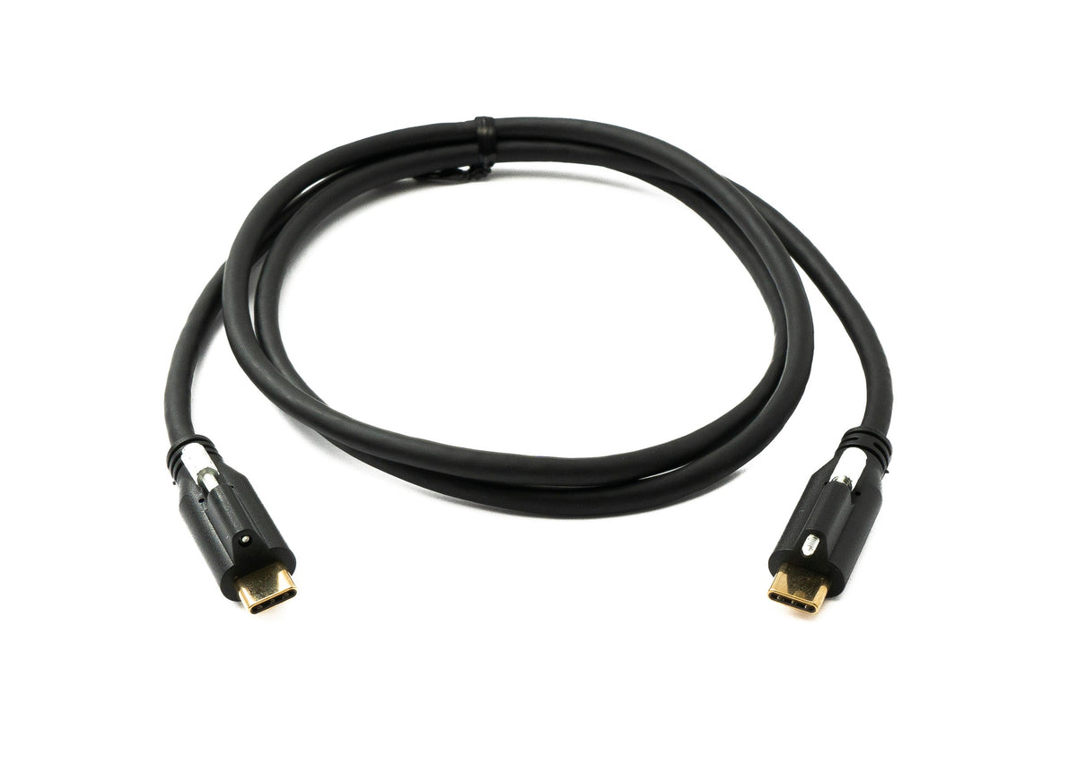 USB 3.1 Gen 2 Kabel 100 cm Typ C Stecker zu Stecker Panel Mount 10 Gbit/s 100W | System-S