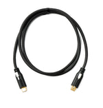 USB 3.1 Gen 2 Kabel 100 cm Typ C Stecker zu Stecker Panel Mount 10 Gbit/s 100W | System-S