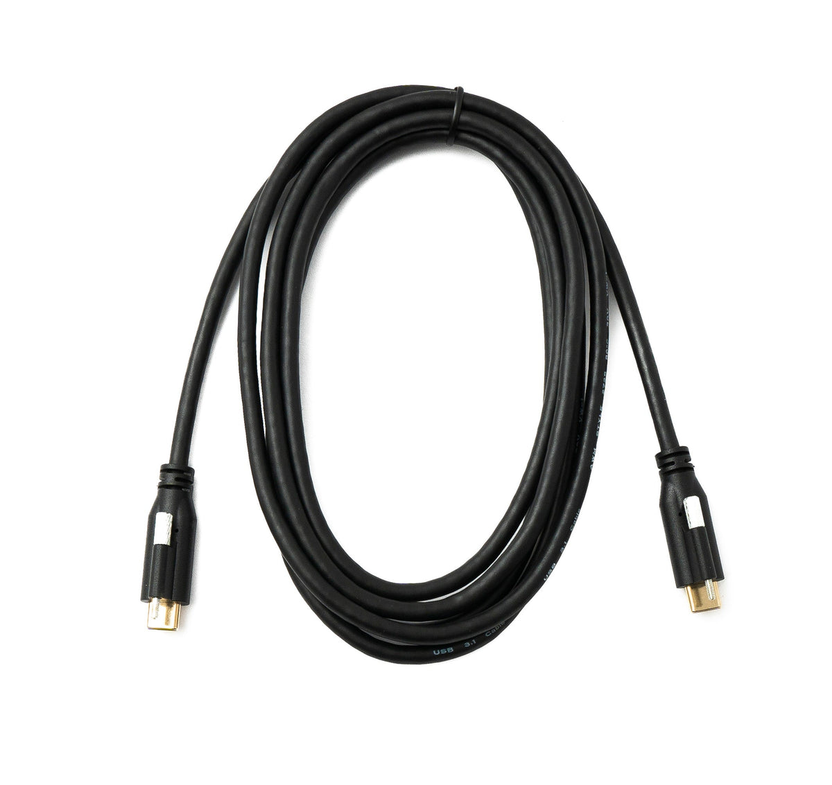 USB 3.1 Gen 2 Kabel 2 m Typ C Stecker zu Stecker Panel Mount 10 Gbit/s 100W | System-S