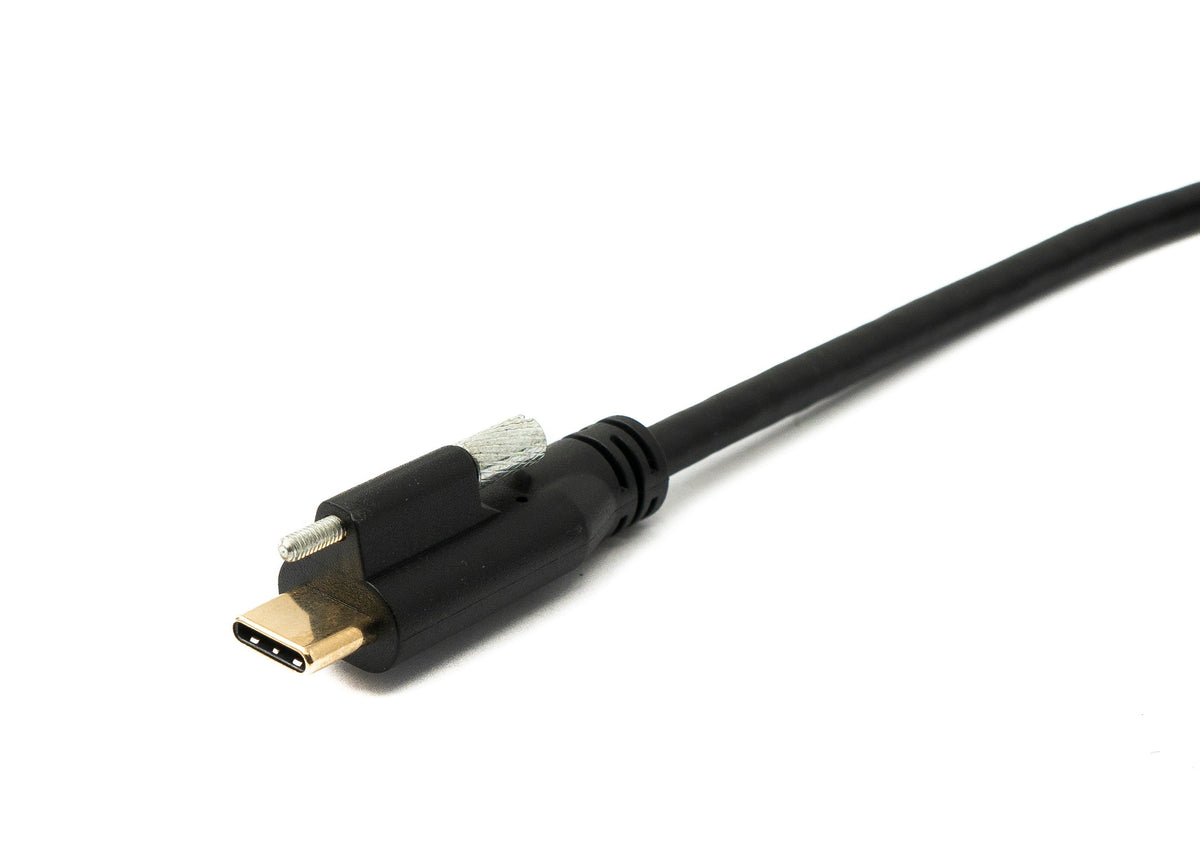 USB 3.1 Gen 2 Kabel 2 m Typ C Stecker zu Stecker Panel Mount 10 Gbit/s 100W | System-S