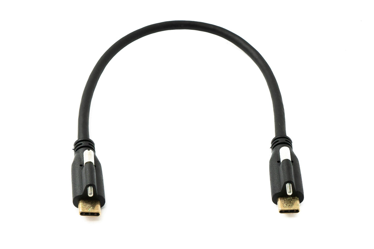 USB 3.1 Gen 2 Kabel 30 cm Typ C Stecker zu Stecker Panel Mount 10 Gbit/s 100W | System-S