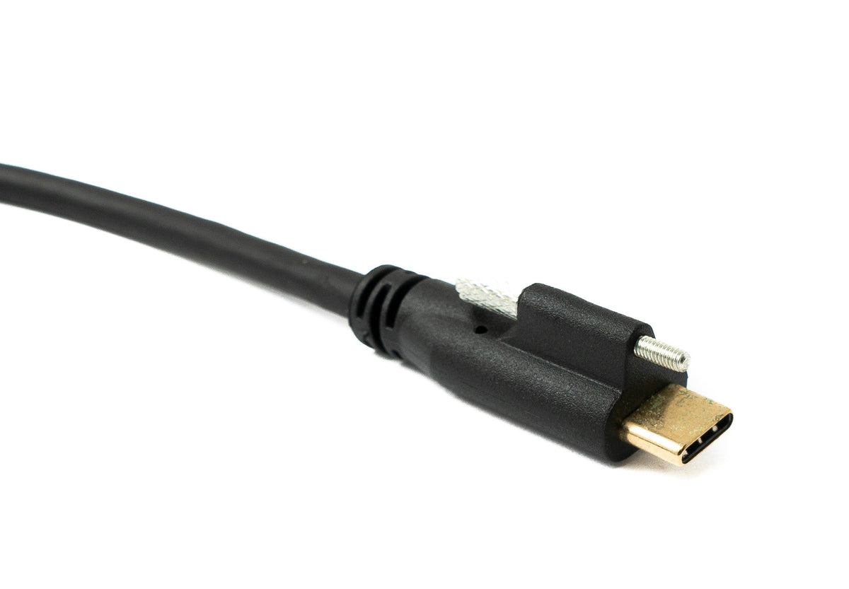 USB 3.1 Gen 2 Kabel 30 cm Typ C Stecker zu Stecker Panel Mount 10 Gbit/s 100W | System-S