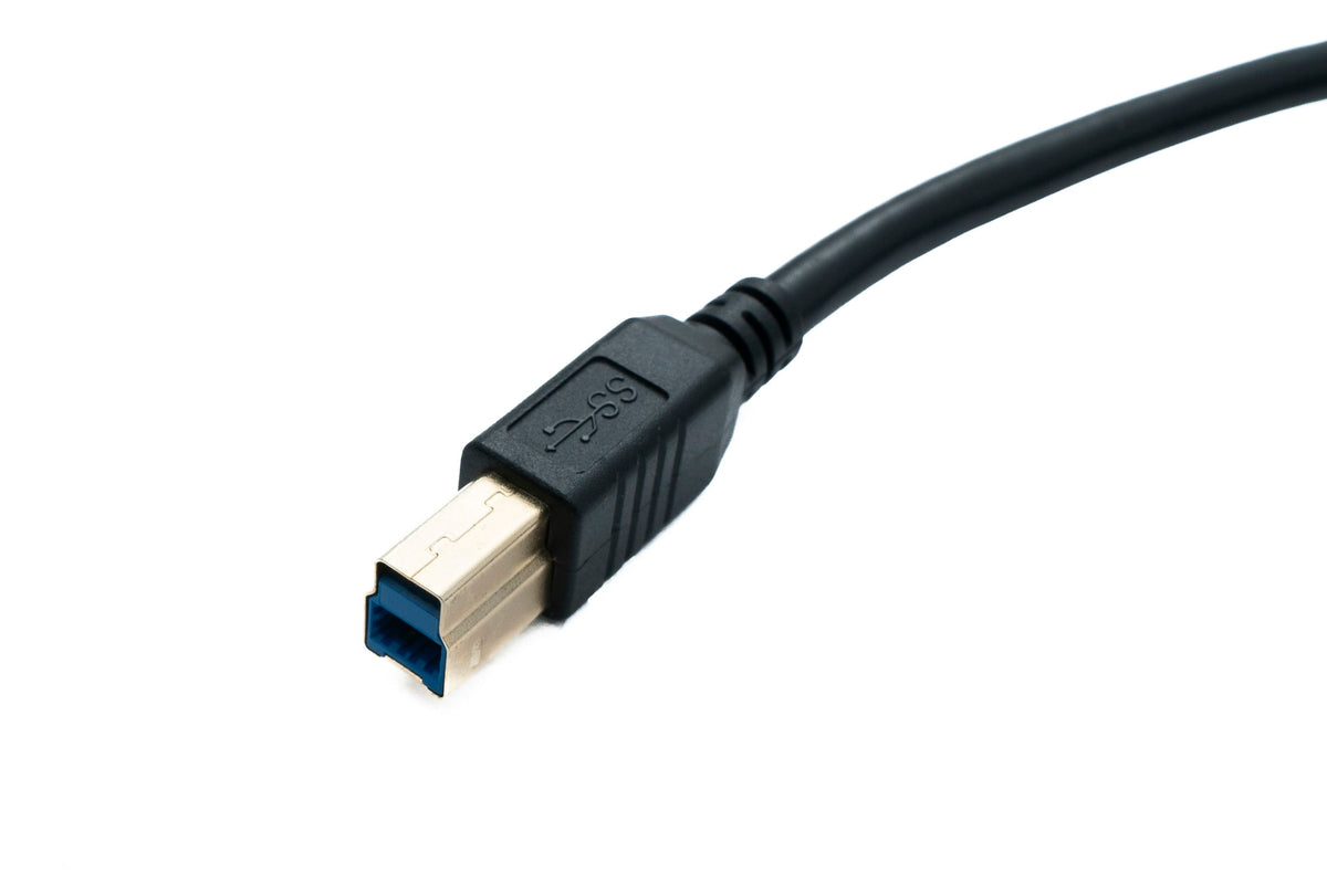 USB 3.0 Kabel 5 m Typ B Stecker zu A Stecker 5 Gbit/s 100W in Schwarz | System-S