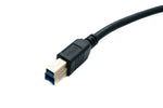 USB 3.0 Kabel 5 m Typ B Stecker zu A Stecker 5 Gbit/s 100W in Schwarz | System-S
