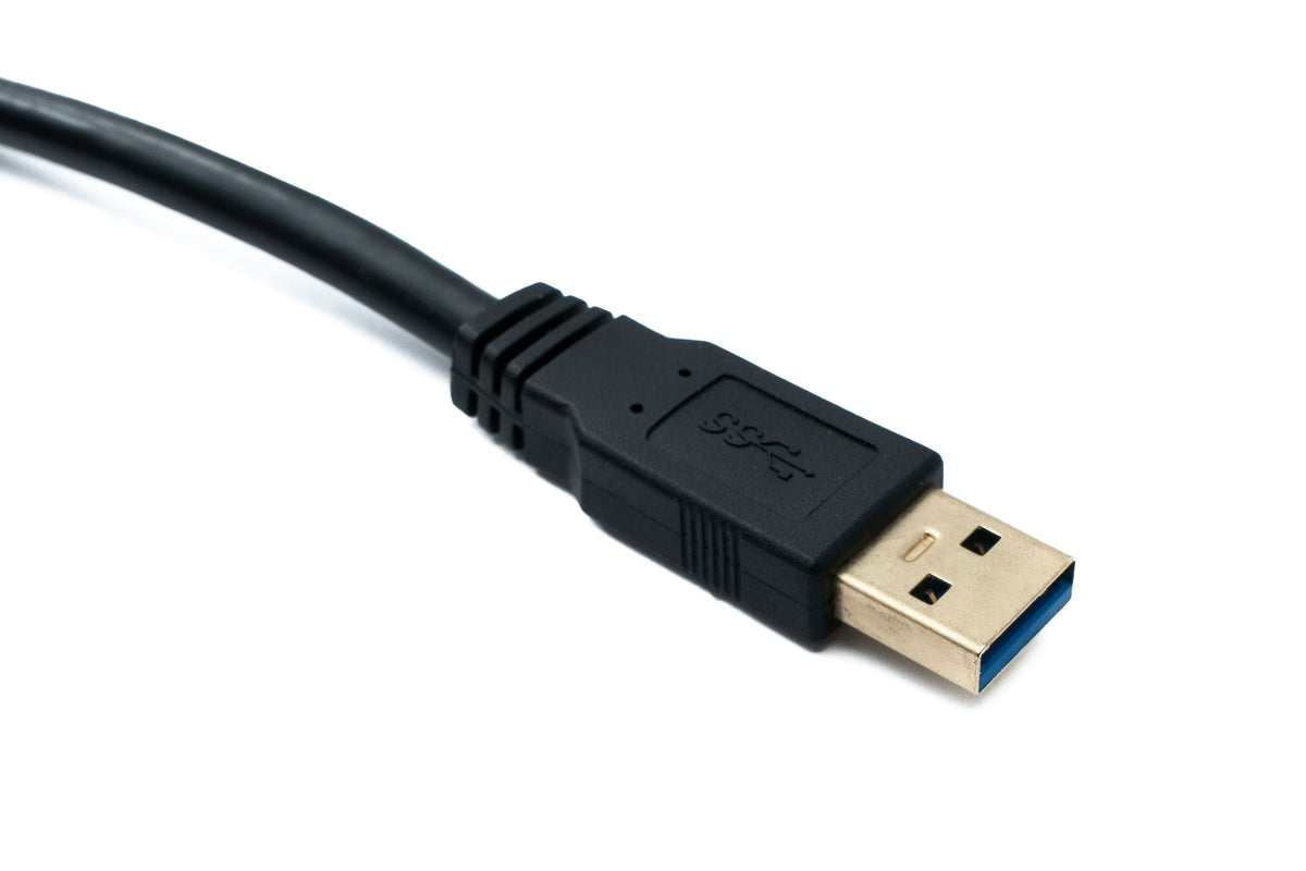 USB 3.0 Kabel 5 m Typ B Stecker zu A Stecker 5 Gbit/s 100W in Schwarz | System-S