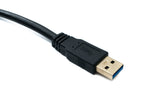 USB 3.0 Kabel 5 m Typ B Stecker zu A Stecker 5 Gbit/s 100W in Schwarz | System-S