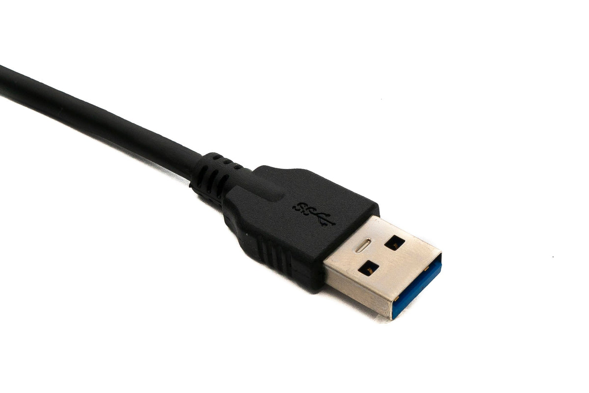 USB 3.1 Kabel 150 cm Typ C Stecker zu 3.0 A Stecker 5 Gbit/s 100W in Schwarz | System-S