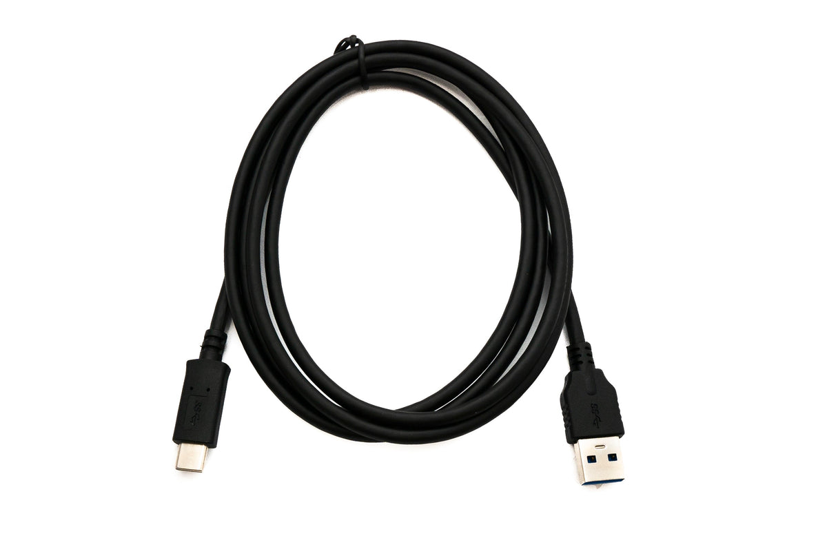 USB 3.1 Kabel 150 cm Typ C Stecker zu 3.0 A Stecker 5 Gbit/s 100W in Schwarz | System-S