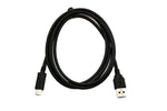 USB 3.1 Kabel 150 cm Typ C Stecker zu 3.0 A Stecker 5 Gbit/s 100W in Schwarz | System-S