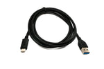 USB 3.1 Kabel 150 cm Typ C Stecker zu 3.0 A Stecker 5 Gbit/s 100W in Schwarz | System-S