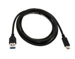 USB 3.1 Kabel 2 m Typ C Stecker zu 3.0 A Stecker 5 Gbit/s 100W in Schwarz | System-S