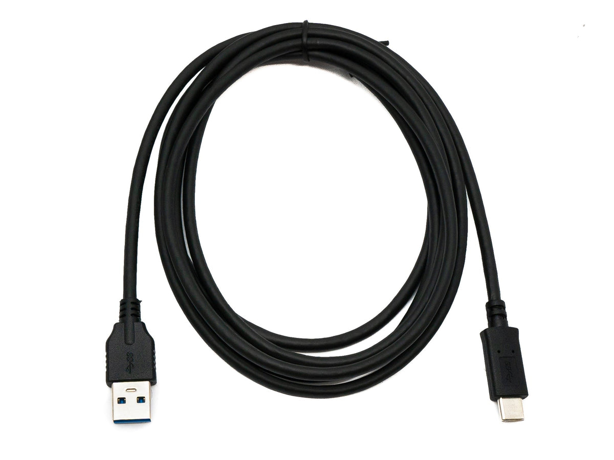 USB 3.1 Kabel 2 m Typ C Stecker zu 3.0 A Stecker 5 Gbit/s 100W in Schwarz | System-S