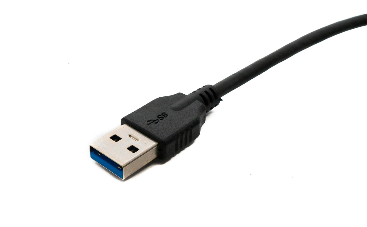 USB 3.1 Kabel 2 m Typ C Stecker zu 3.0 A Stecker 5 Gbit/s 100W in Schwarz | System-S