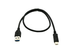 USB 3.1 Kabel 50 cm Typ C Stecker zu 3.0 A Stecker 5 Gbit/s 100W in Schwarz | System-S