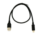 USB 3.1 Kabel 50 cm Typ C Stecker zu 3.0 A Stecker 5 Gbit/s 100W in Schwarz | System-S